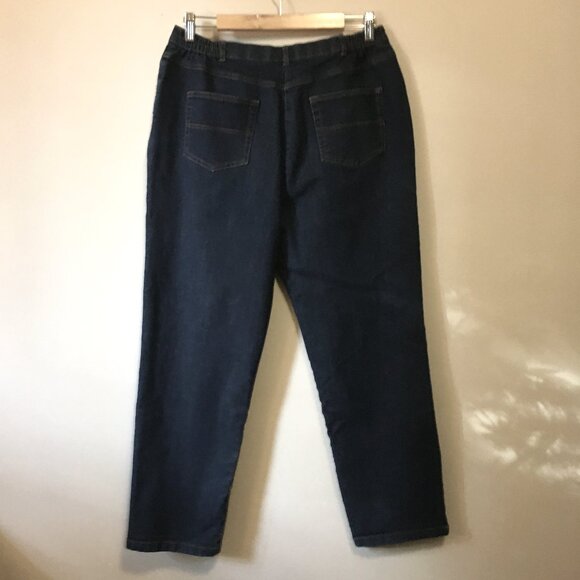 Vintage Allison Daley Stretchy Waist Mom Dark Blue Jeans - Picture 2 of 16